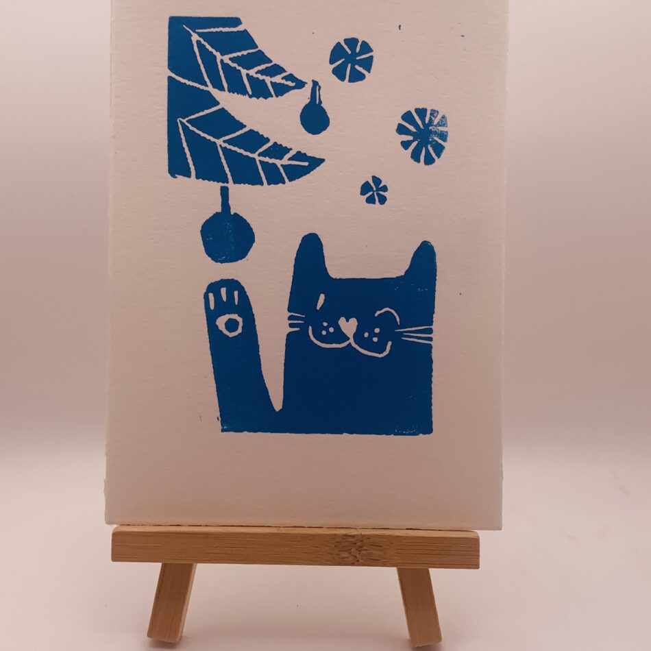 Cat with christmas tree